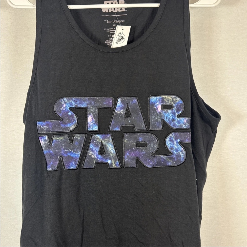 Star Wars Galaxy Logo Adult Tank Top Sleeveless by Our Universe Disney Parks NWT